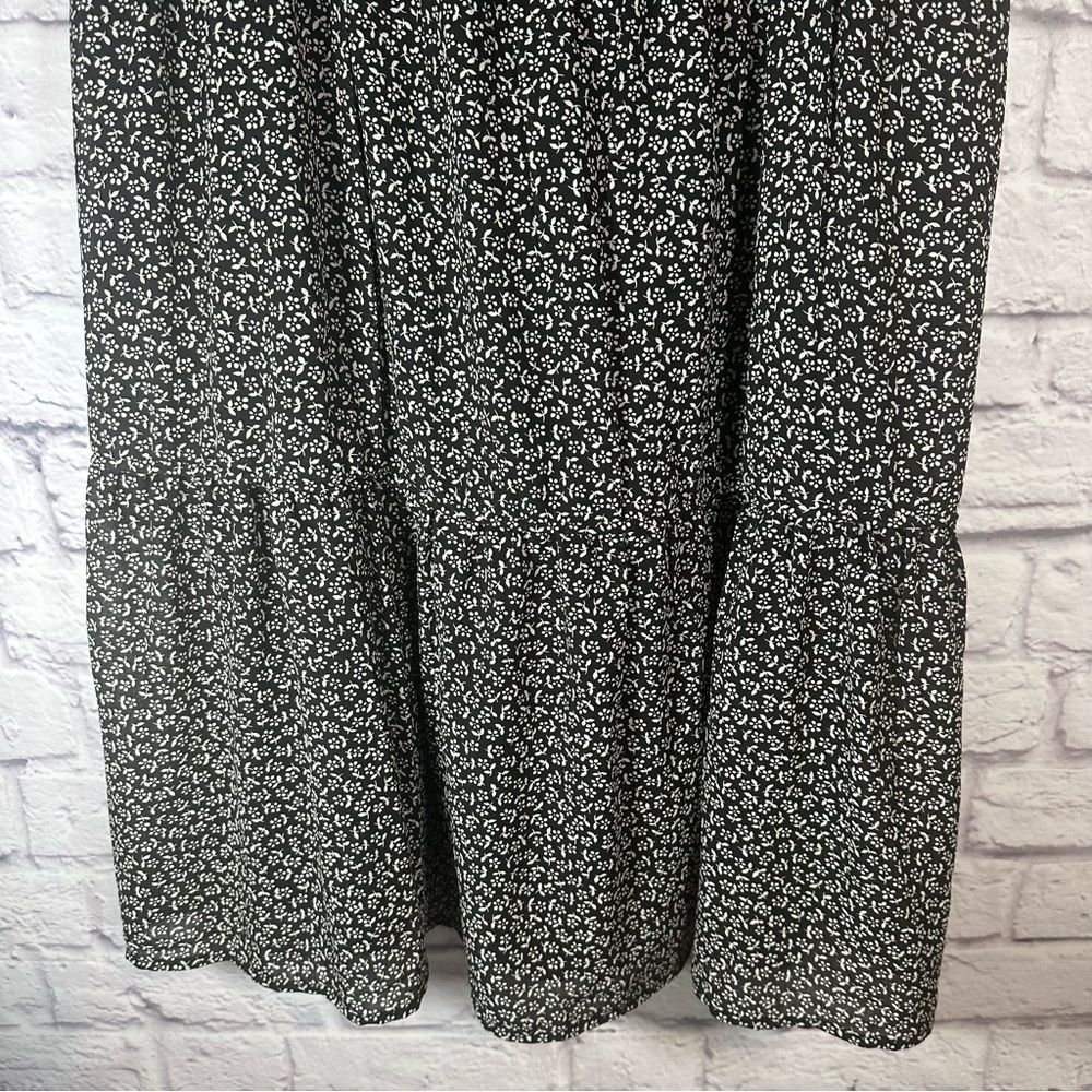 Madewell Plus Sophia Cami Tiered Mini Dress in Micro Daisy Black Size 16W - Picture 14 of 16